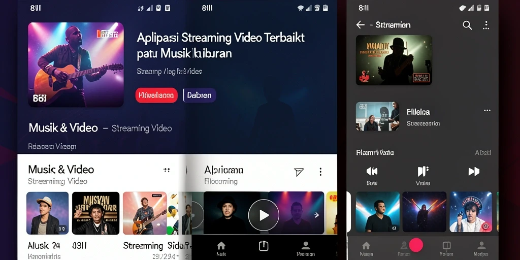 Antarmuka aplikasi 8II yang memudahkan akses Streaming Video.