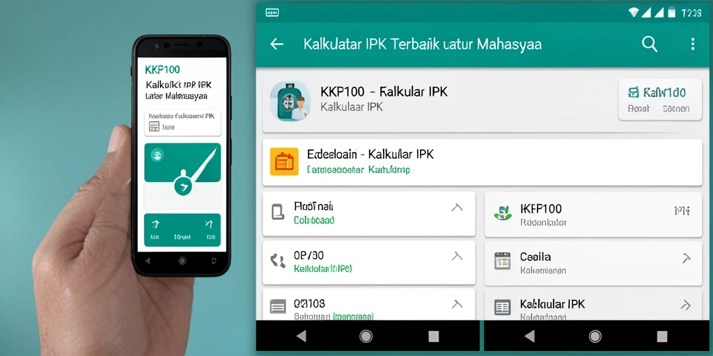 Antarmuka KPK100 yang sederhana dan fungsional untuk menghitung IPK.