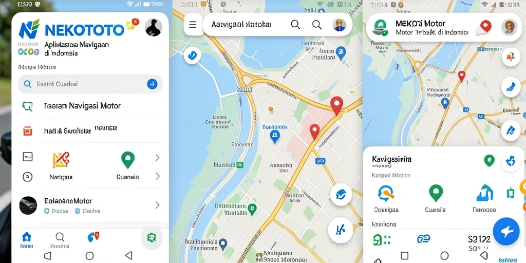 Antarmuka aplikasi NEKOTOTO yang intuitif untuk navigasi motor.