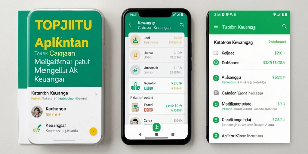 Antarmuka pengguna TOPJITU yang sederhana dan fungsional untuk Catatan Keuangan.
