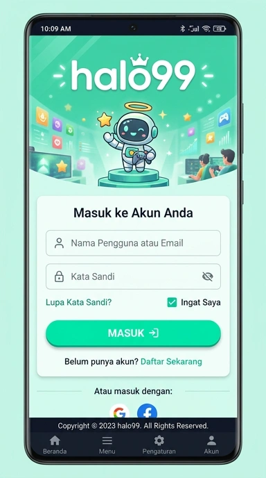 Masuk Akun halo99 untuk Pengguna Android