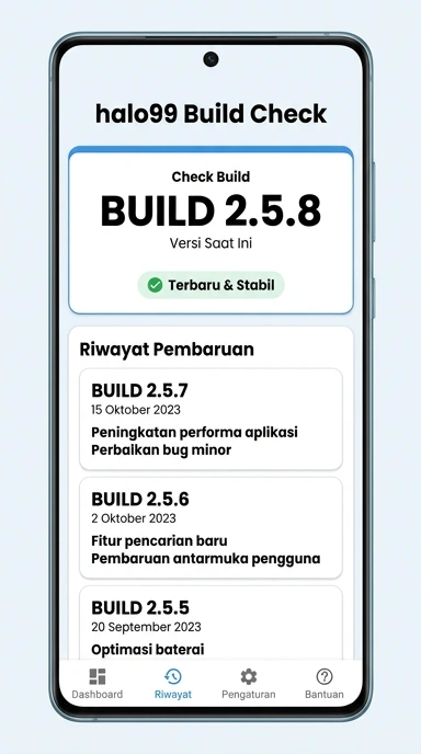 Riwayat versi halo99 untuk pengguna Android Indonesia